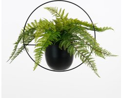 Mica Decorations Dexter Bloempot Wand - L34 x B14 x H34 cm - Zwart
