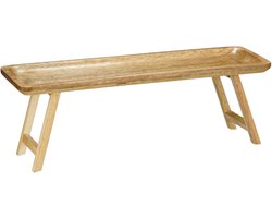 Mica decorations dienblad duko - mangohout - donkerbruin - 40 x 15 cm