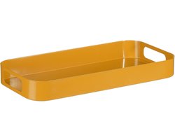 Mica Decorations Dienblad – Metaal – 35x25 cm – Mosterdgeel – Rechthoekig – Modern design