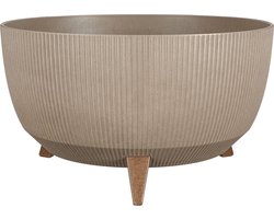 Mica Decorations Doppio Bloempot op Poten - H22 x Ø47 cm - Polypropyleen - FSC Mix - Taupe