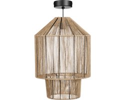 Mica Decorations Elsa Hanglamp - H49 x Ø35 cm - Jute - Lichtbruin
