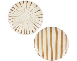 Mica Decorations Elsie Dinerbord - Assorti - H3 x Ø26 cm - Steengoed - Bruin