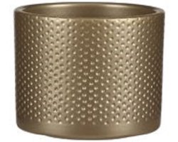 Mica Decorations Era Bloempot - H10 x Ø12 cm - Reliëf - Goud
