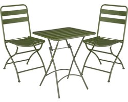 Mica Decorations Evita Bistroset - Set van 3 - Metaal - Donkergroen