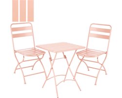 Mica Decorations Evita Bistroset - Set van 3 - Metaal - Lichtroze