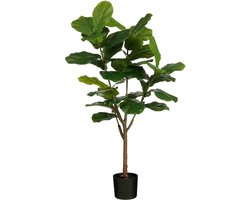 Mica Decorations Ficus Lyrata Kunstplant in Pot - H150 x Ø50 cm - Groen