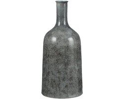 Mica Decorations - Fles bloemenvaas - Terracotta - blauw shadow - D26 en H50 cm