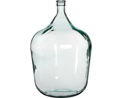 Mica Decorations Fles vaas Diego - 40 x 56 cm - transparant - gerecycled glas - flessenhals