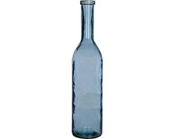 Mica Decorations Flesvaas groot - Rioja - blauw transparant - eco glas - 18 x 75 cm