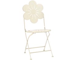 Mica Decorations Fleuri Bistrostoel - H93 x Ø41 cm - IJzer - Beige