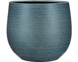 Mica Decorations Gabriel Bloempot - H25 x Ø29 cm - Keramiek - Blauw