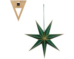 Mica Decorations Gonda ster hangend groen