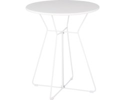 Mica Decorations Grasse Tuintafel - H70 x Ø60 cm - Metaal - Wit