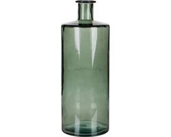 Mica Decorations Guan Fles Vaas - H40 x Ø15 cm - Gerecycled Glas - Groen