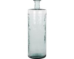 Mica Decorations Guan Fles Vaas - H75 x Ø25 cm - Gerecycled Glas - Transparant