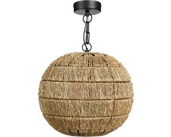 Mica Decorations Hanglamp Bono - 34x34x35 cm - Jute - Bruin