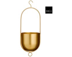 Mica Decorations Hangpot Bob goud 15 x 14 x 42 cm