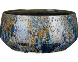 Mica Decorations Harris Schaal - 32x32x15 cm - Keramiek - Blauw