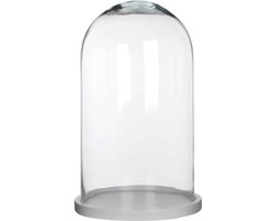 Mica Decorations Hella Stolp H37 x Ø23 cm - Wit - Hout / Glas