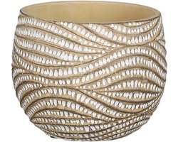 MICA DECORATIONS HENDRICK BLOEMPOT - H9 X Ø11 CM - CRÈME