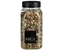 Mica Decorations hobby mini steentjes - grind - bruin mix - 650 ml - Decoratie materialen