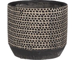 MICA DECORATIONS JACK BLOEMPOT - H10,5 X Ø12,5 CM - ZWART