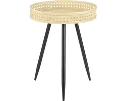 Mica Decorations Jaylee Bijzettafel - H45 x Ø34 cm - Ijzer - Zwart