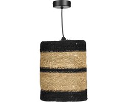 Mica Decorations Jinx Hanglamp - H20 x Ø15 cm - Jute - Zwart
