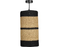 Mica Decorations Jinx Hanglamp - H30 x Ø15 cm - Jute - Zwart