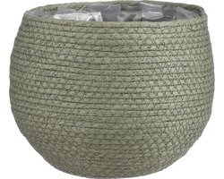 Mica Decorations Jorck Mand voor Planten - H19 x Ø22 cm - Papier - Groen