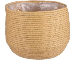 MICA DECORATIONS JORCK MAND VOOR PLANTEN - H24 X Ø26 CM - PAPIER - DONKERGEEL