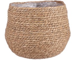 Mica Decorations Jorck Plantenmand - H24 x Ø26 cm - Zeegras - Lichtbruin