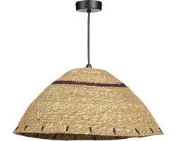 Mica Decorations Joulz Hanglamp - H16 x Ø36 cm - Jute - Lichtbruin