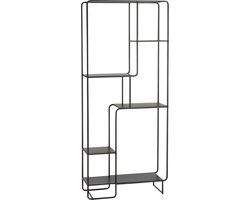 Mica Decorations Jules Open kast - L76 x B30 x H178 cm - Metaal - Zwart