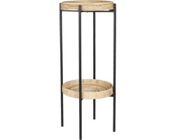 Mica Decorations Kaj Bijzettafel - H90 x Ø38 cm - Ijzer - Bruin