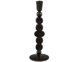 Mica Decorations Kandelaar Grillig - Metaal - Bruin - 9 x 26 x 9 cm (BxHxD)