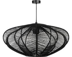 Mica Decorations Kanti Hanglamp - H20 x Ø41 cm - Metaal - Zwart