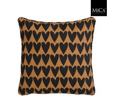 Mica Decorations Katja Kussen - 45x 45 x 10cm - Bruin