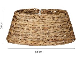 Mica Decorations Kerstboomrok H26 x D58 cm - Kerstboommand - Bruin - Gevlochten Zeegras