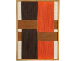 Mica Decorations Kuba Wanddecoratie - L50 x B3 x H70 cm - FSC 100% - Katoen - Oranje
