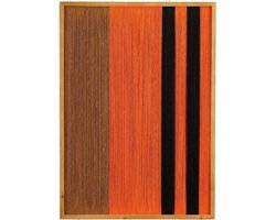 Mica Decorations Kuba Wanddecoratie - L50 x B3 x H70 cm - FSC 100% - Katoen - Oranje