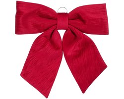 Mica Decorations kunststof kerst ornament strik 3.5cm bordeaux