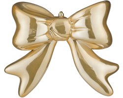 Mica Decorations kunststof kerst ornament strik 40cm goud