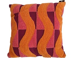 Mica Decorations - Kussen - Oranje/Roze/Paars - 45x45 cm