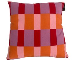 Mica Decorations Kussen Ruit - 45 x 45 x 10 cm - Rood