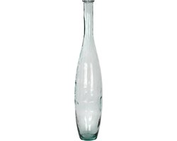 Mica Decorations Kyara Fles Vaas - H100 x Ø20 cm - Gerecycled Glas - Transparant