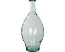 Mica Decorations Kyara Fles Vaas - H60 x Ø28 cm - Gerecycled Glas - Transparant