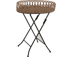 Mica Decorations Lagos Bijzettafel - L55,5 x B38 x H70 cm - Bamboe - Bruin