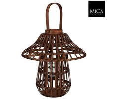 Mica Decorations Lantaarn d. bruin FSC 100% - h38xd38cm