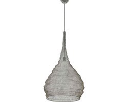 Mica Decorations lennart hanglamp lichtgrijs maat: 95 x 64cm - LICHTGRIJS